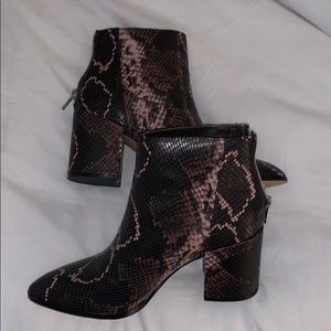 Steve Madden snake skin booties